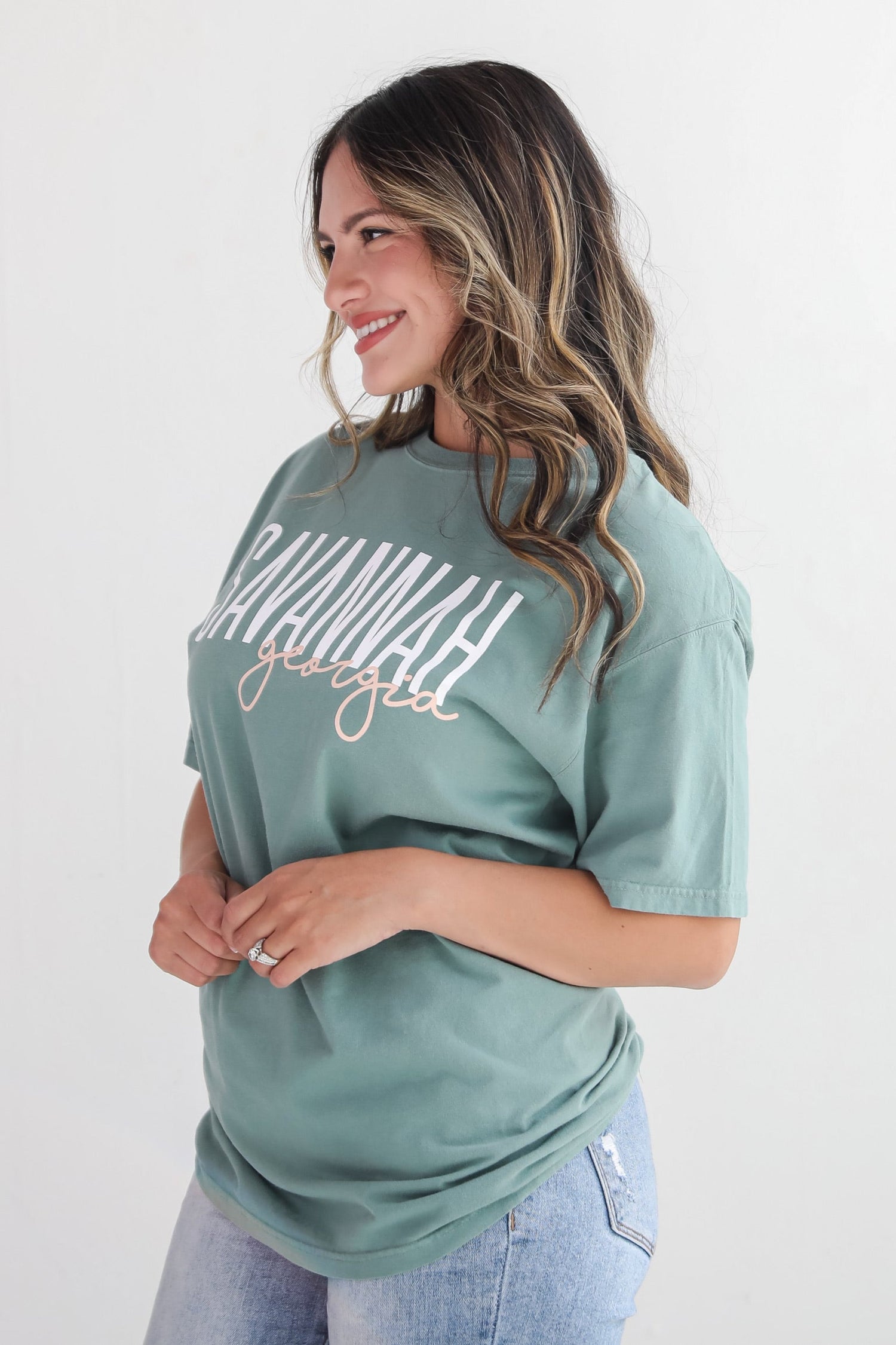 Seafoam Savannah Georgia Script Tee