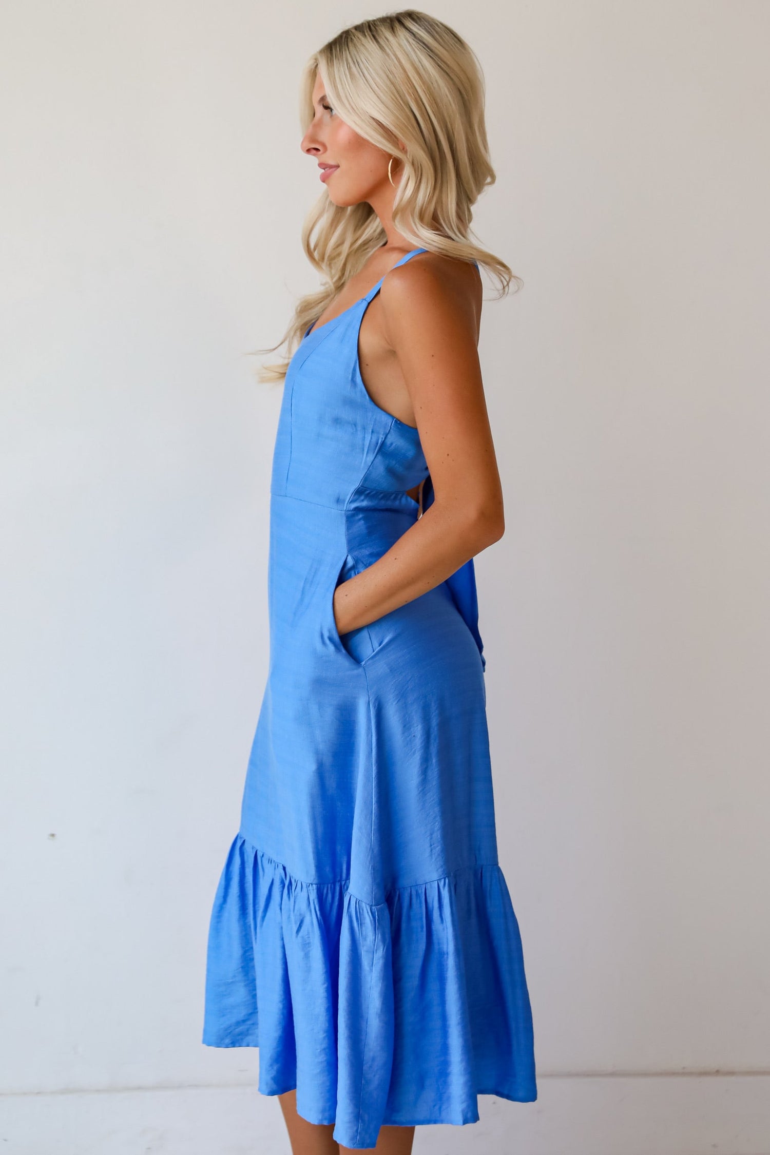 Cutest Spirit Blue Midi Dress