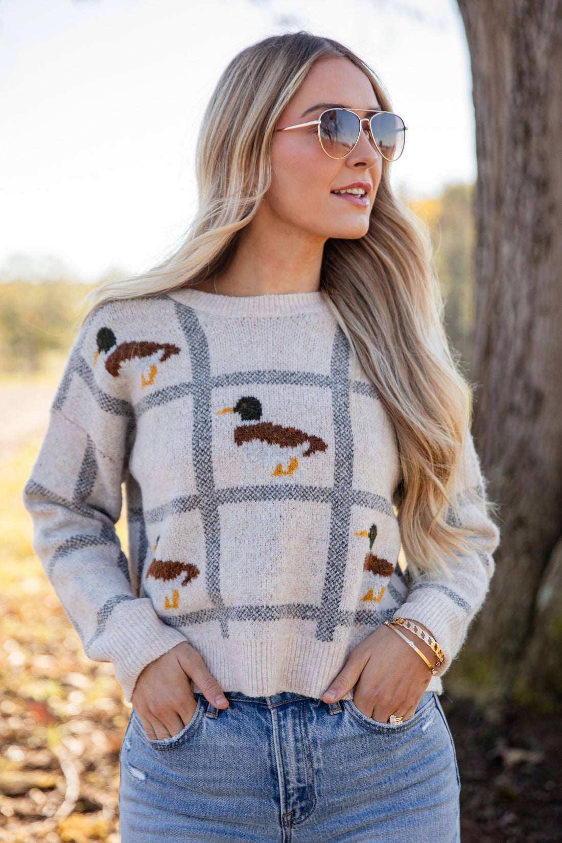 Where I Come From Taupe Duck Sweater