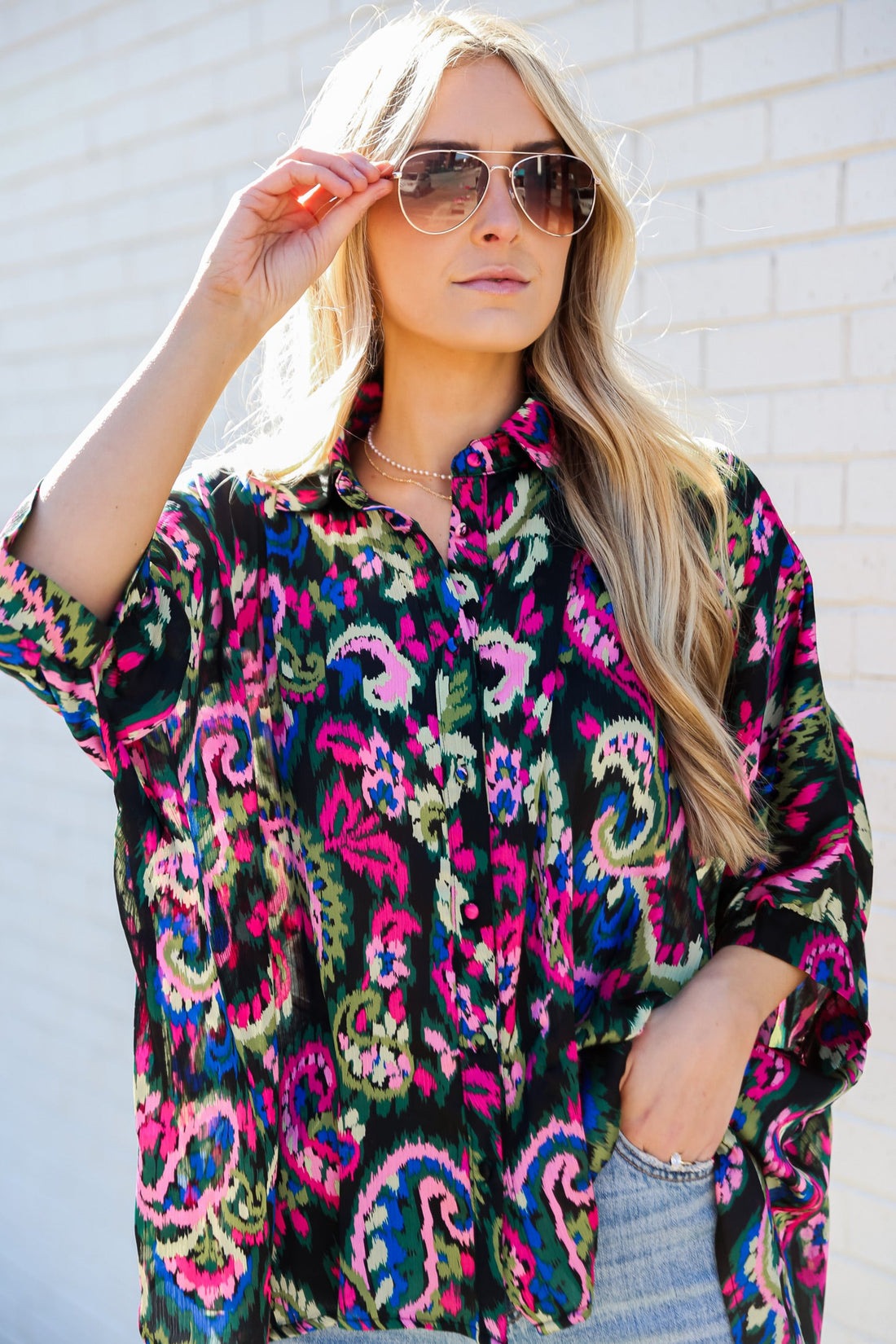 Black Oversized Blouse