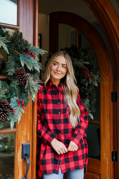 trendy Buffalo Check Plaid Oversized Flannel