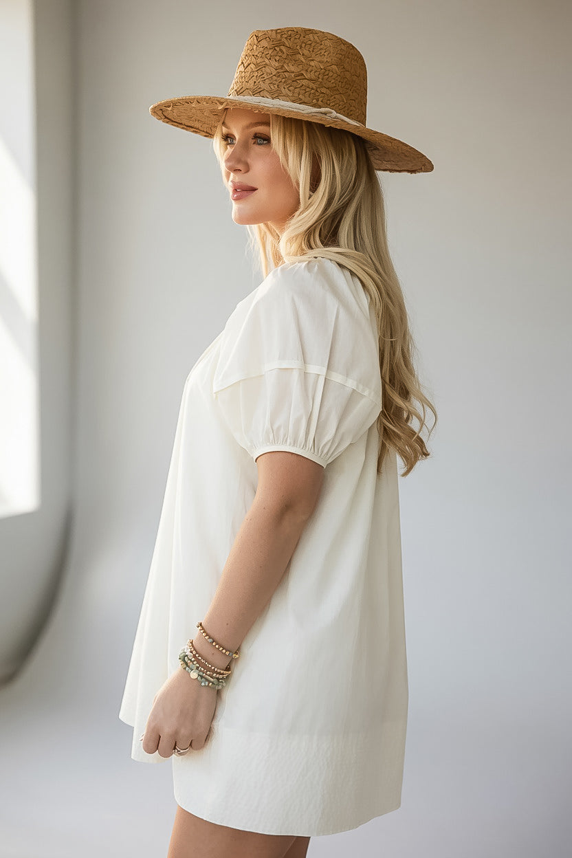 white boutique dresses Cute for Graduation + Bridal + Summer shoulder white dress The perfect little white dress!