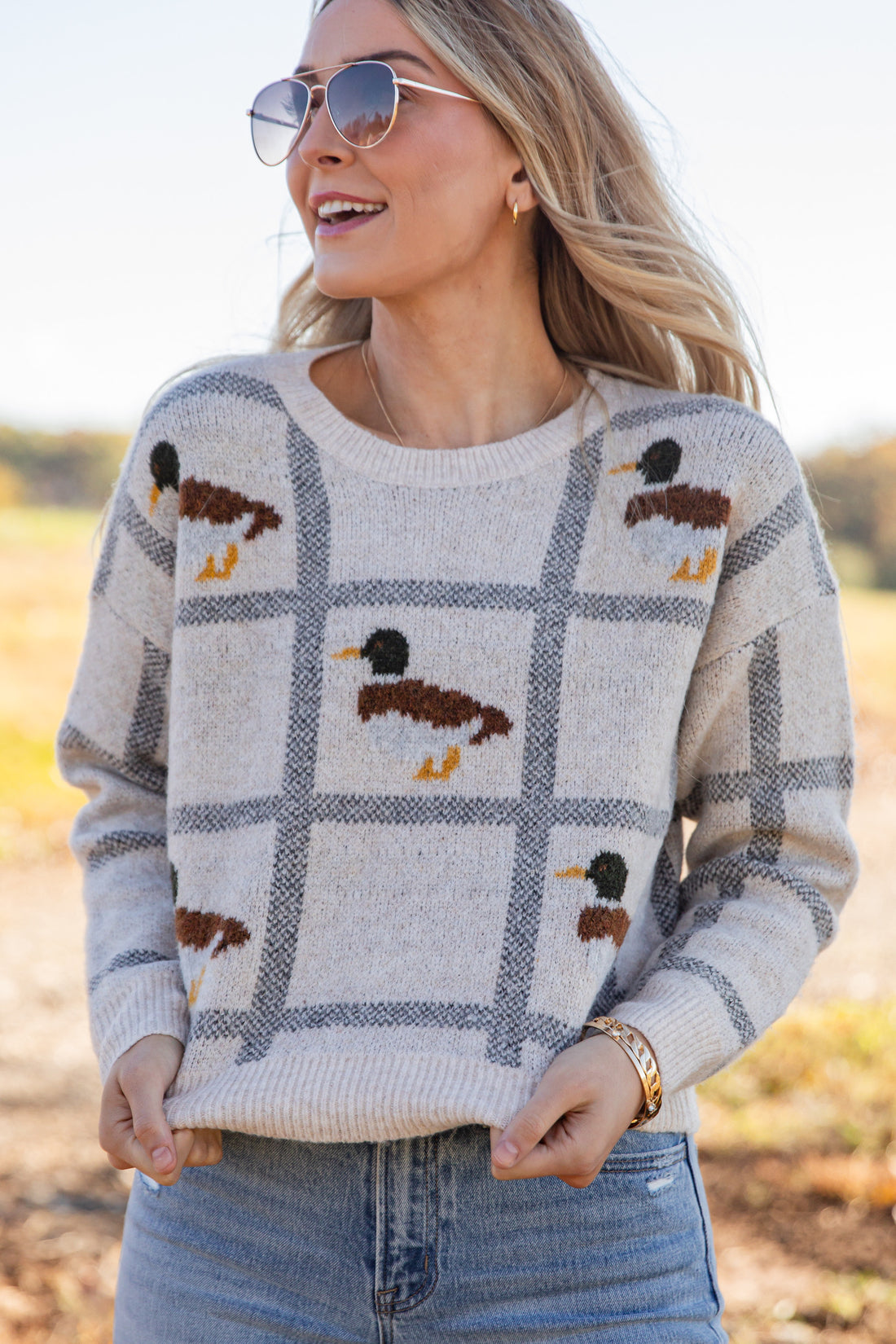 Where I Come From Taupe Duck Sweater