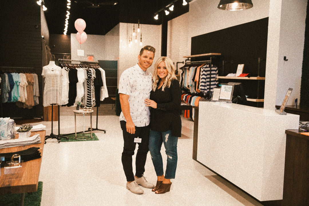 Derrick and Danielle Case, owners and founders of Dress Up - a women's clothing store