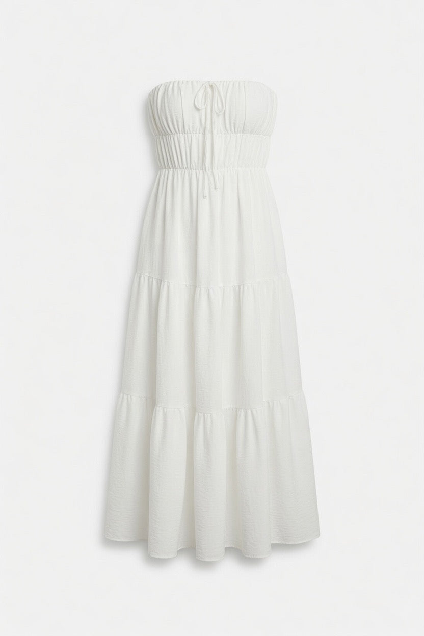 strapless cotton maxi dress Tie-Back the Sunset Arrival Strapless Cotton Maxi Dress was made for moments that deserve a little drama Sunset Arrival Strapless Cotton Maxi
