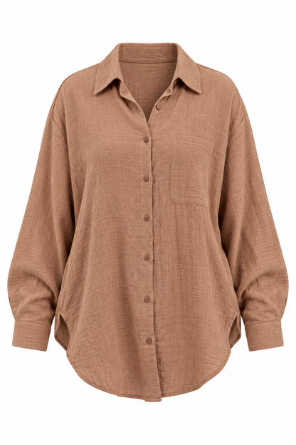 Allison Oversized Button-Up Blouse