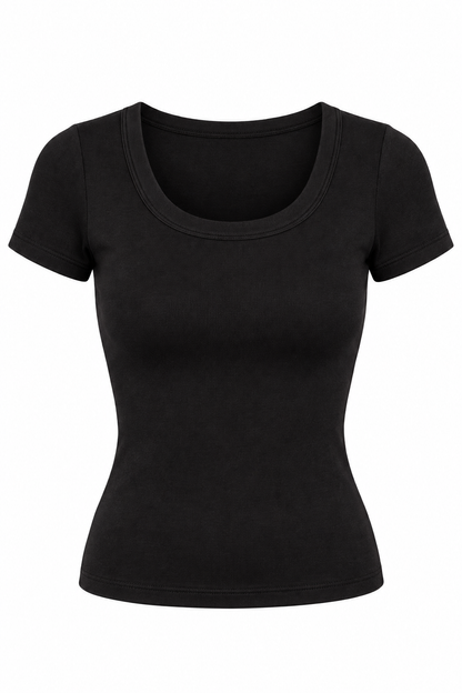 Serena Scoop Neck Basic Top