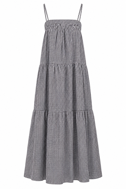 Statement Made Black Gingham Maxi Dress