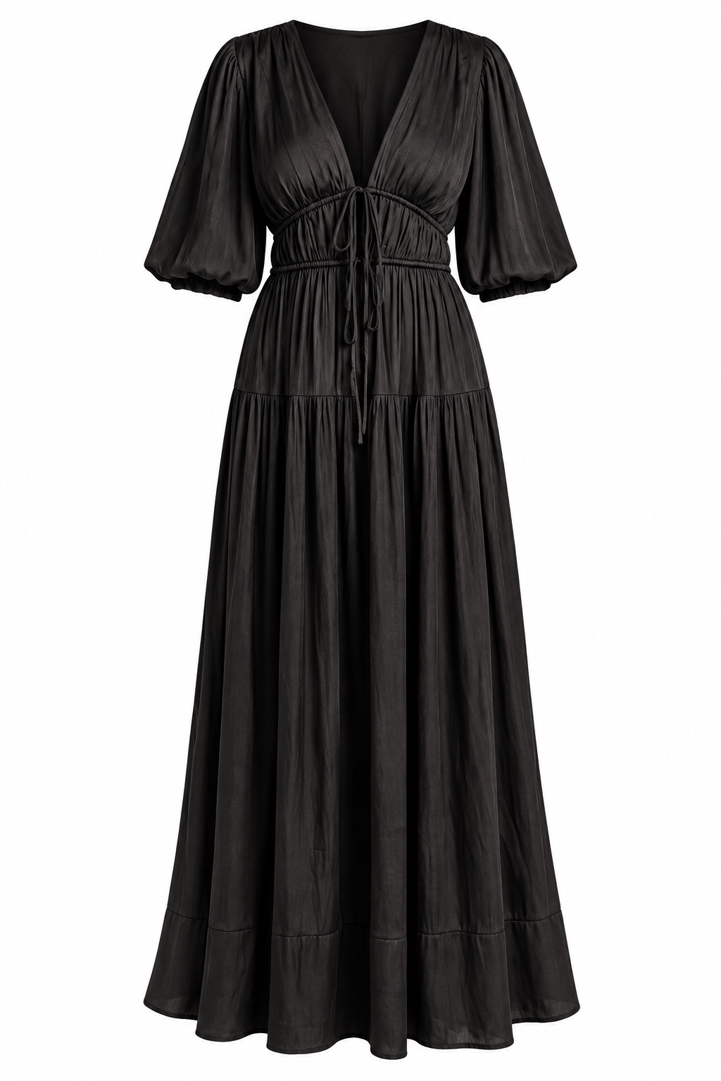 Beautifully Yours Puff Sleeve Maxi Dress