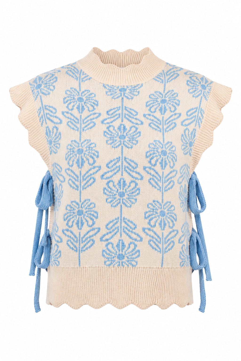 Always On My Mind Floral Tie Side Sweater