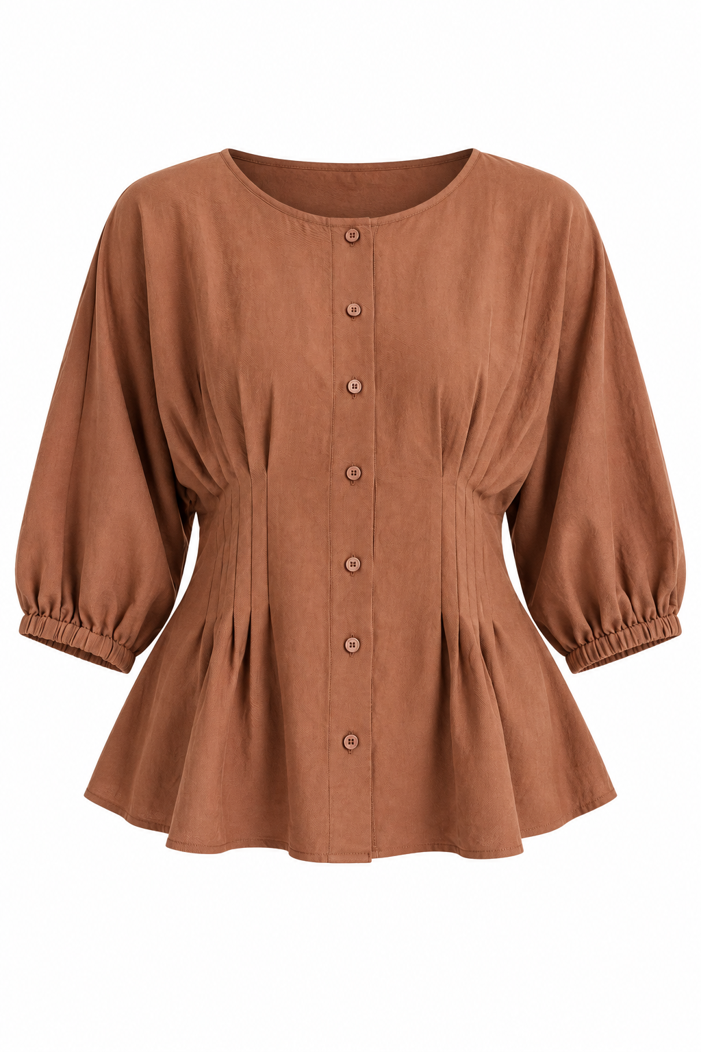Chic Impression Peplum Button-Front Blouse