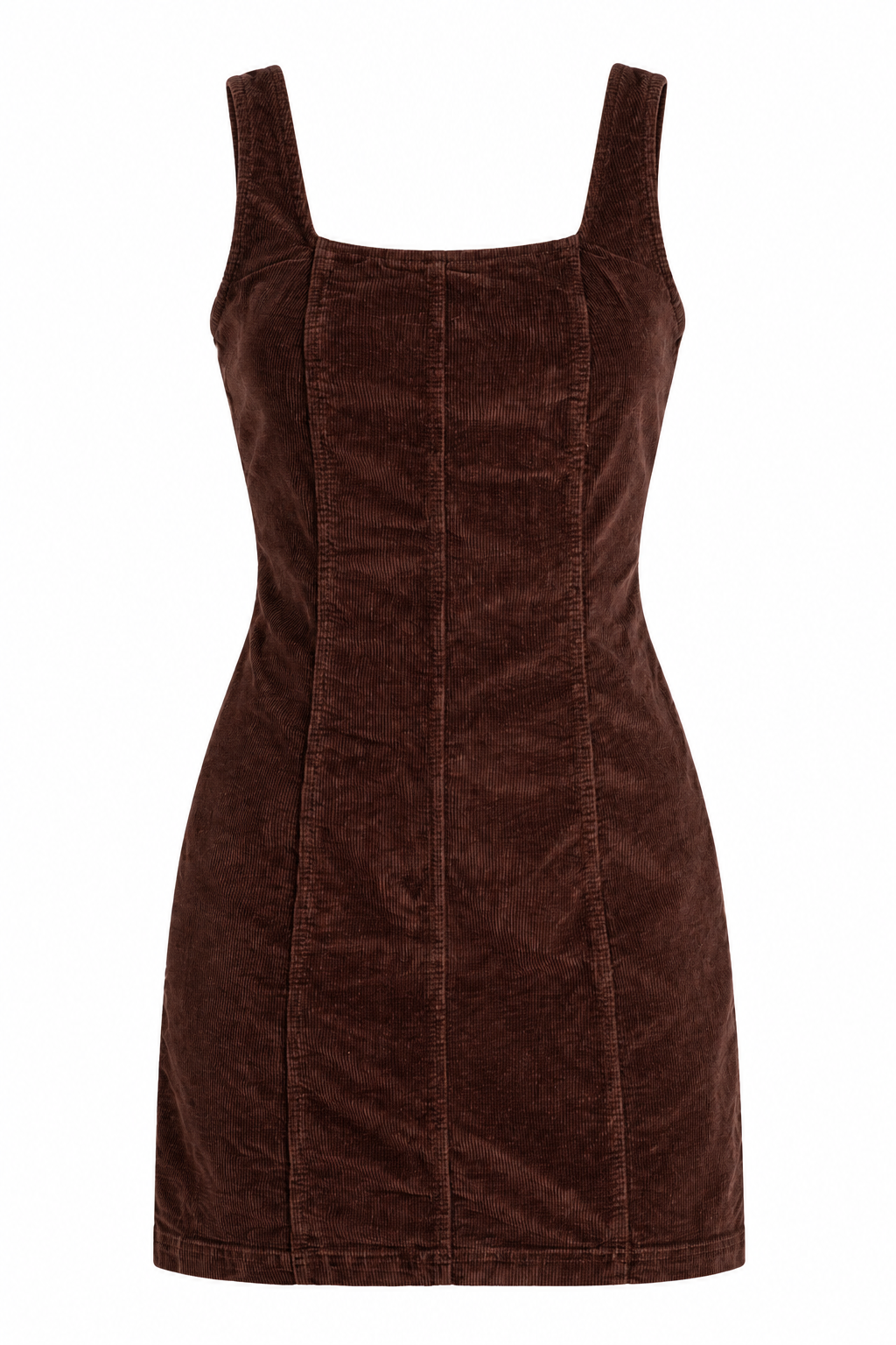 Fated To You Brown Corduroy Mini Dress
