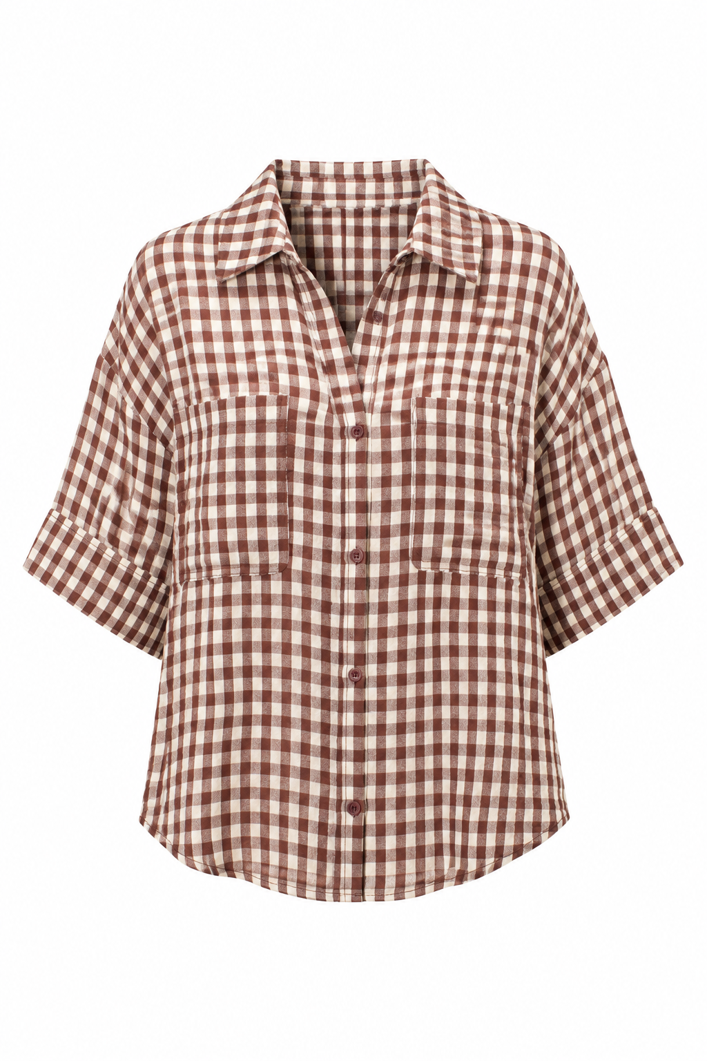Checked In Gingham Casual Top