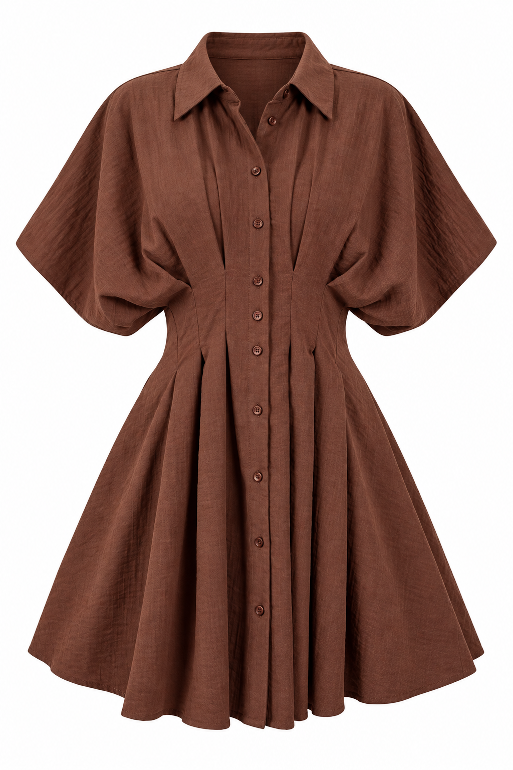 Plans In Motion Pleated Mini Shirt Dress