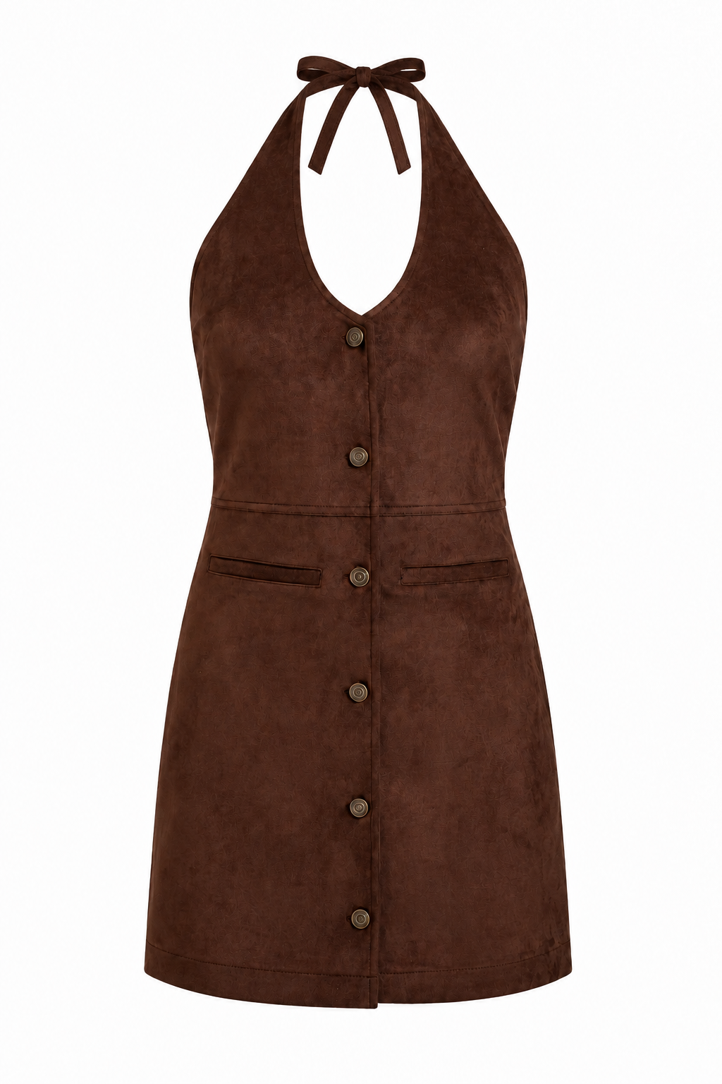 Prep Talk Brown Suede Mini Dress
