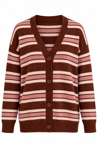 Found You Striped Knit Cardigan