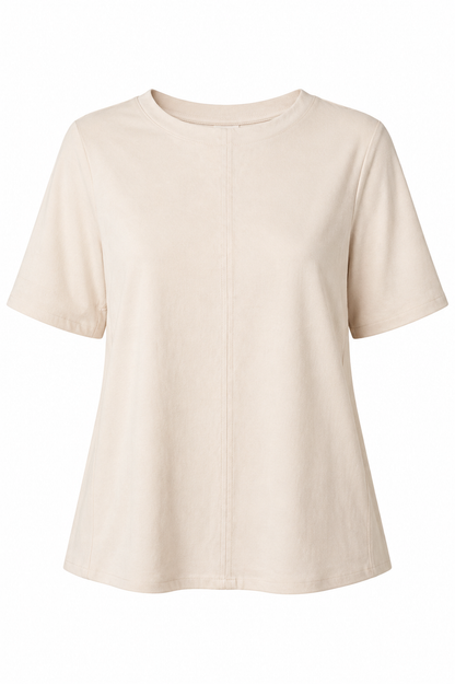 Classic Intentions Cream Suede Blouse