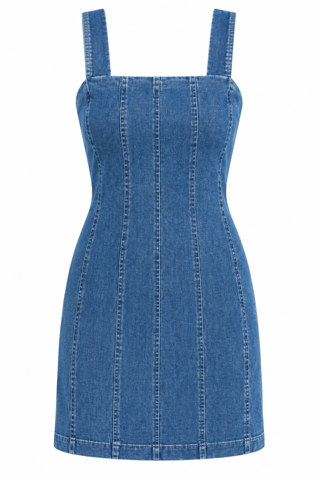 Love This Life Pleated Denim Mini Dress