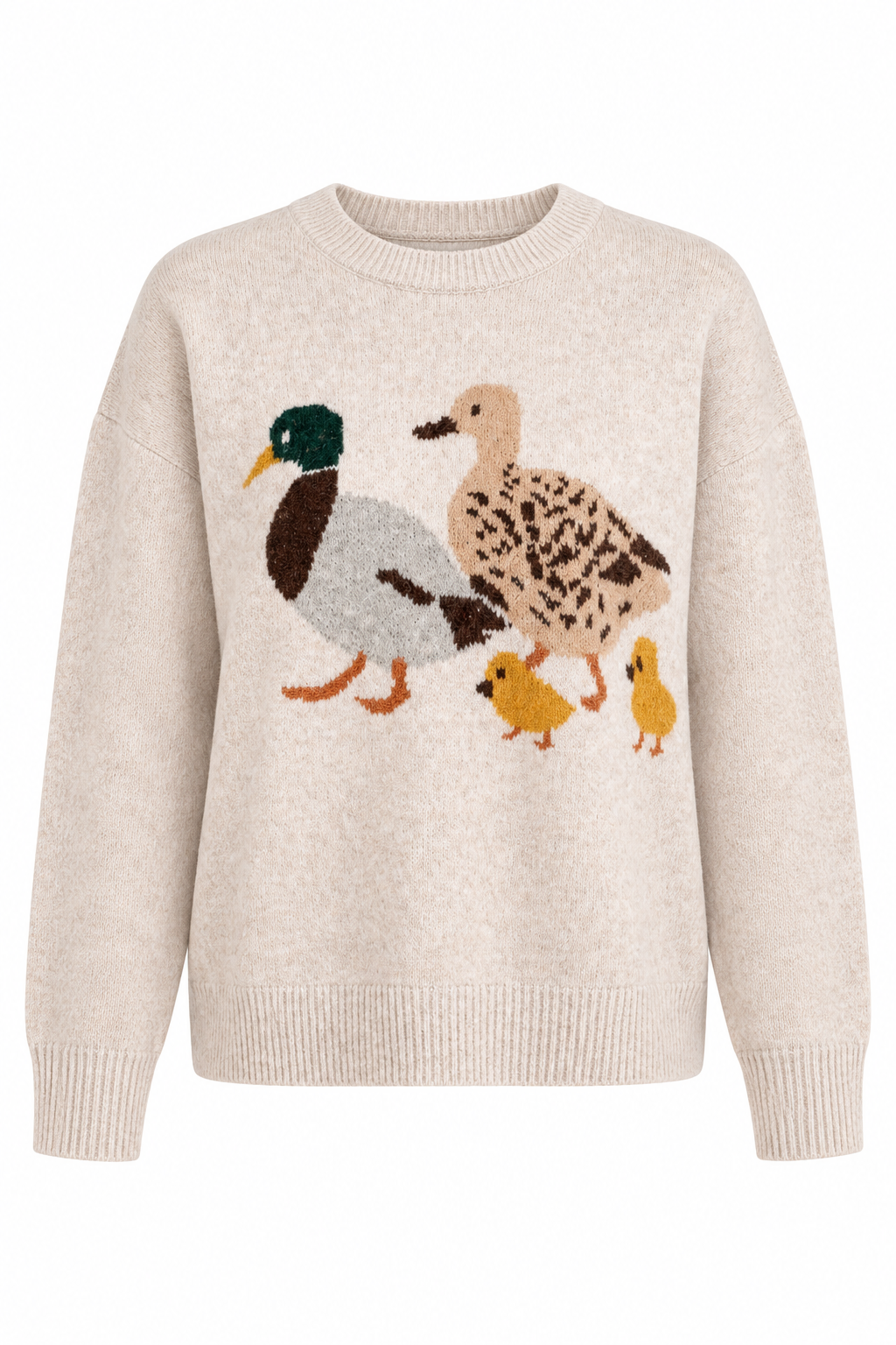 Opening Day Duck Graphic Taupe Sweater