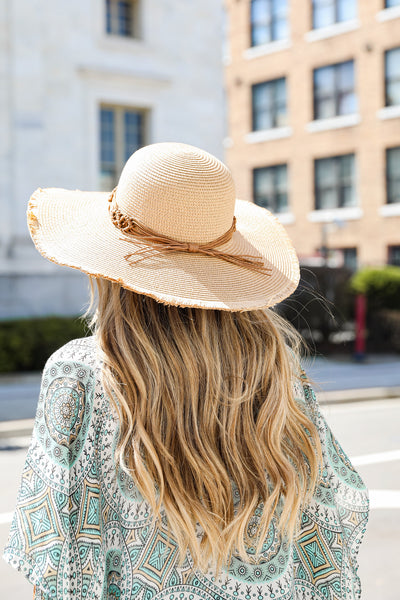 FINAL SALE - Daylight Desires Straw Wide Brim Hat