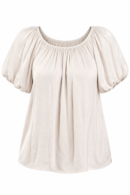 A Little Poetry Cream Puff Sleeve Blouse