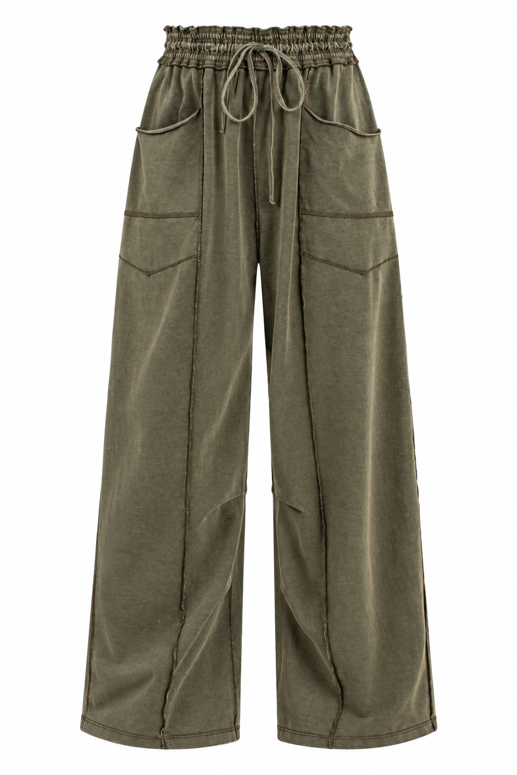 Front Porch Stories Olive Wide Leg Pants