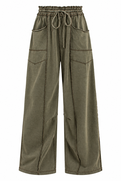 Front Porch Stories Olive Wide Leg Pants
