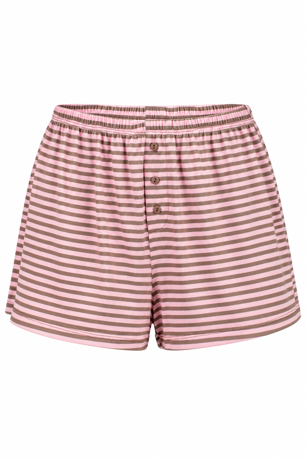 Stay A Little Longer Pink Stripe Lounge Shorts