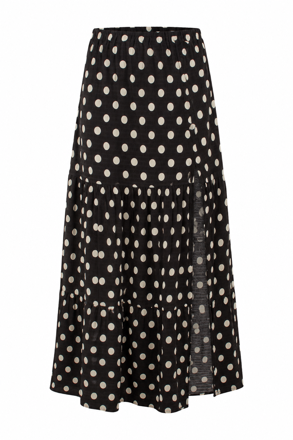 Main Character Black Polka Dot Maxi Skirt
