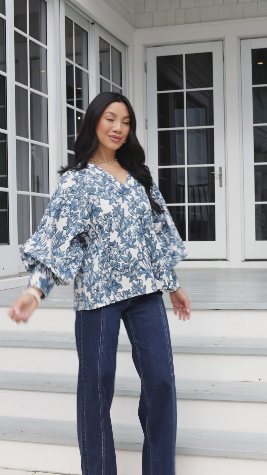 Flirtatious Always Off White Floral Blouse