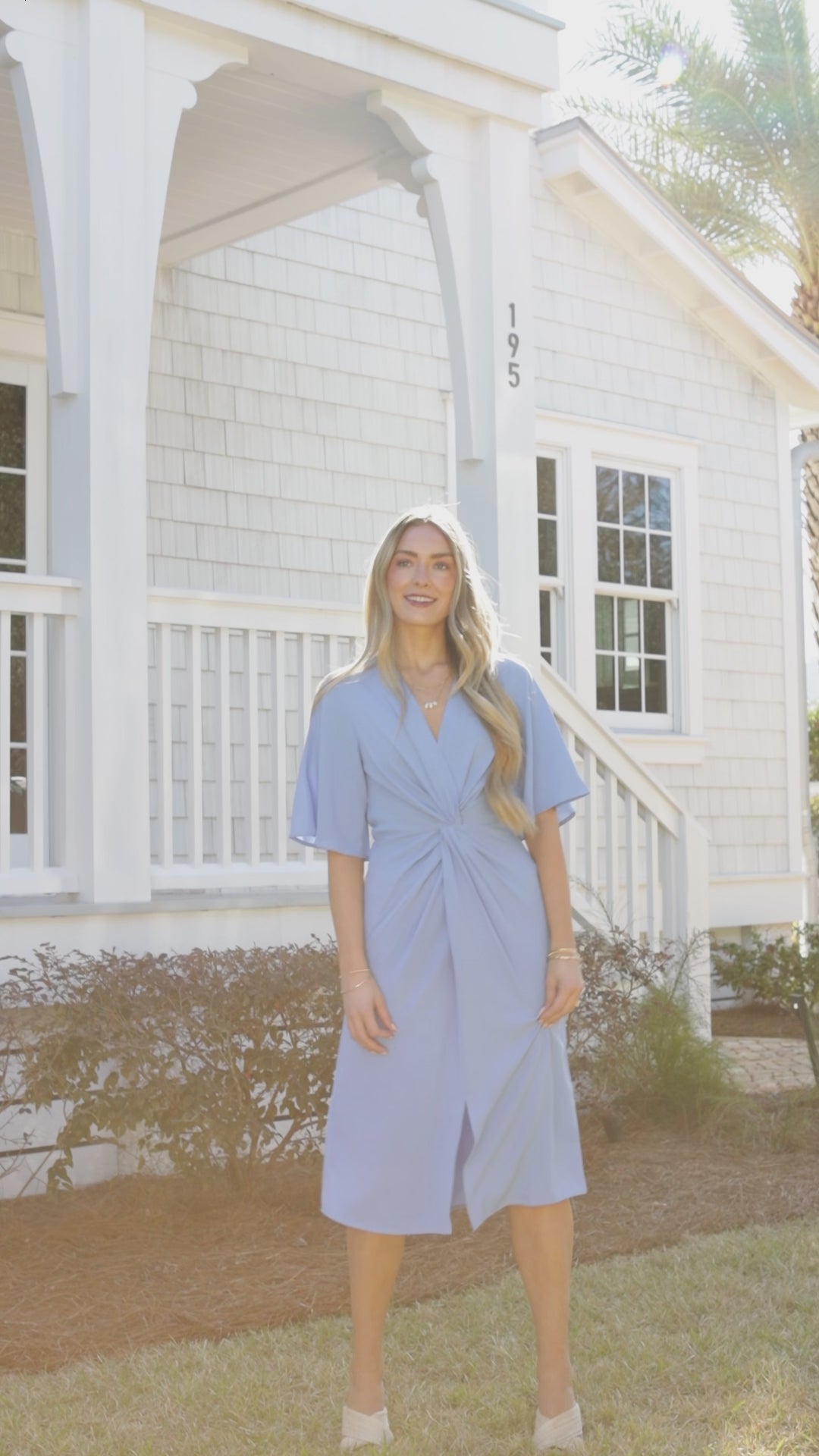 Periwinkle Poise Blue Midi Dress