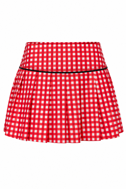 Saturday Spirit Red Gingham Active Skort