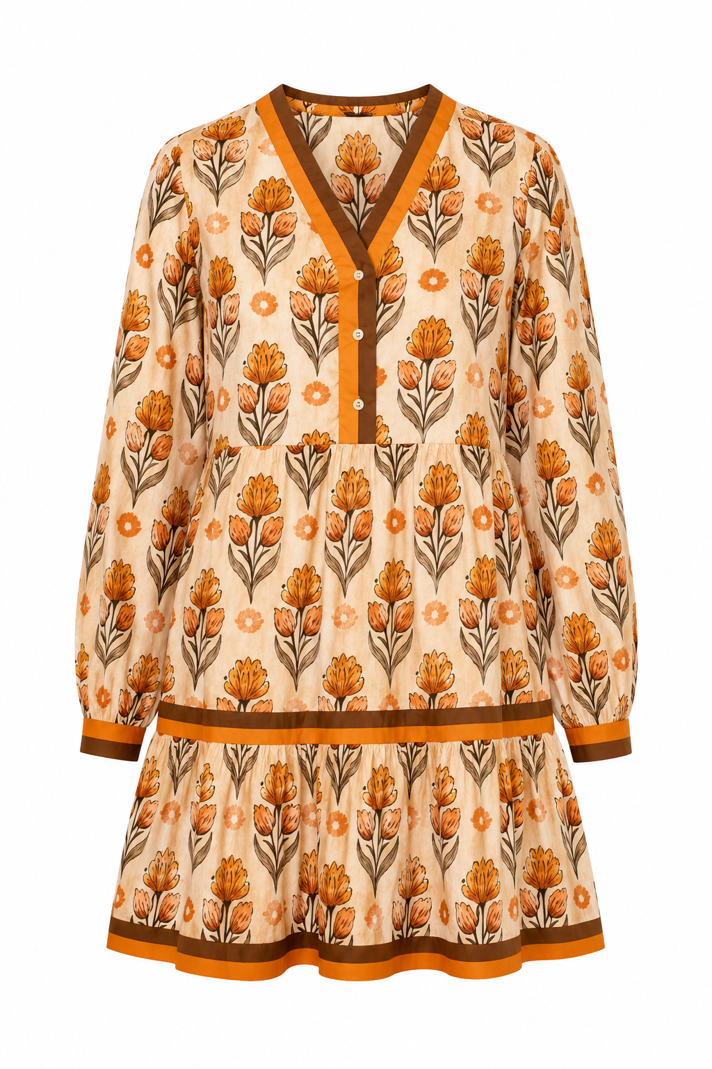Beyond Beautiful Rust Floral Mini Dress