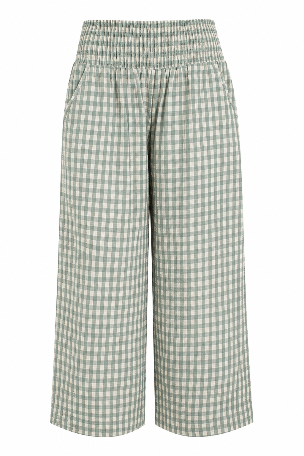 Picnic Date Wide Leg Gingham Pants