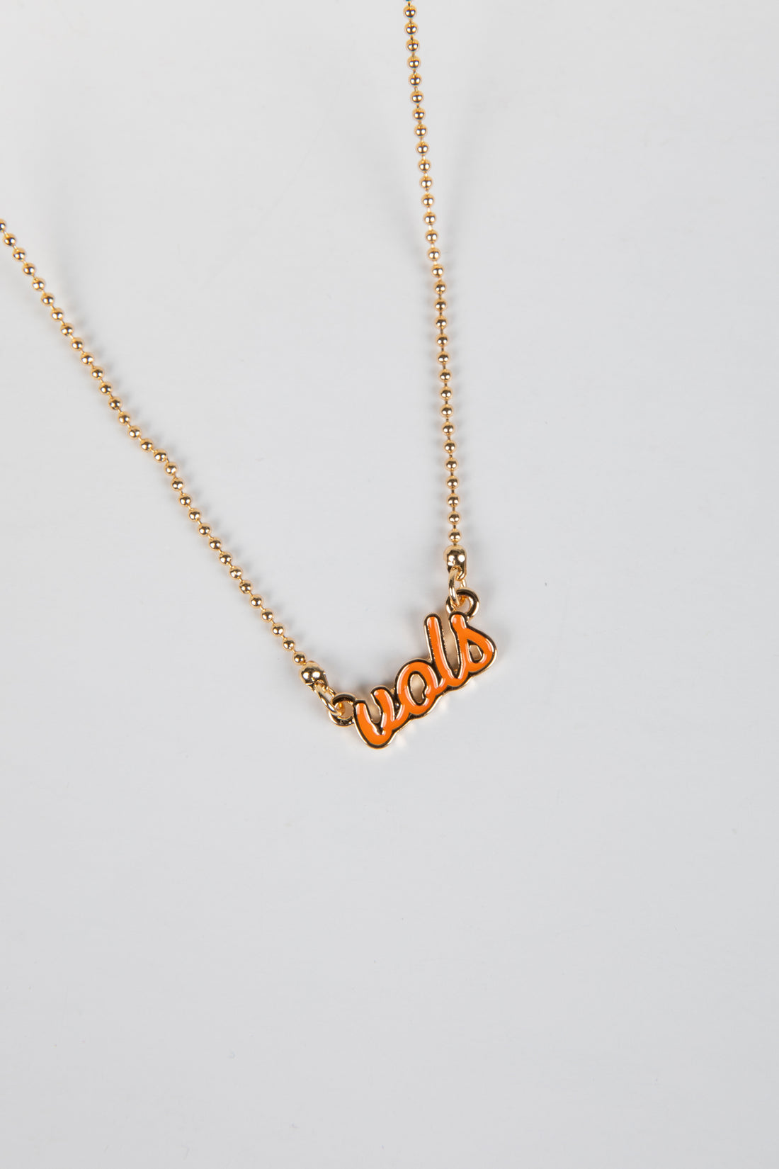 Gold necklace with &