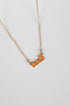 Gold necklace with &
