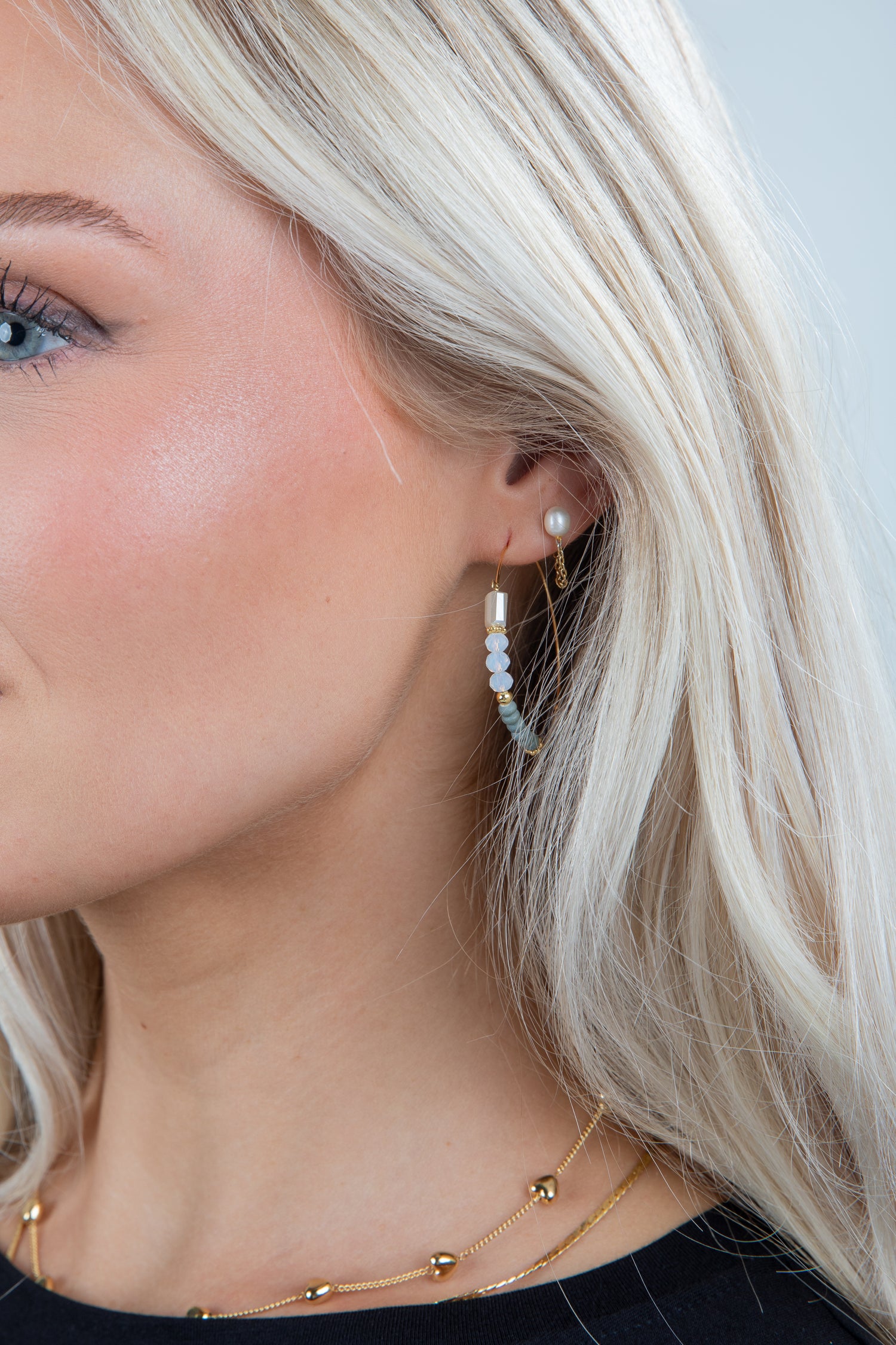 Cute Beaded Hoop Earrings | Trendy Earrings