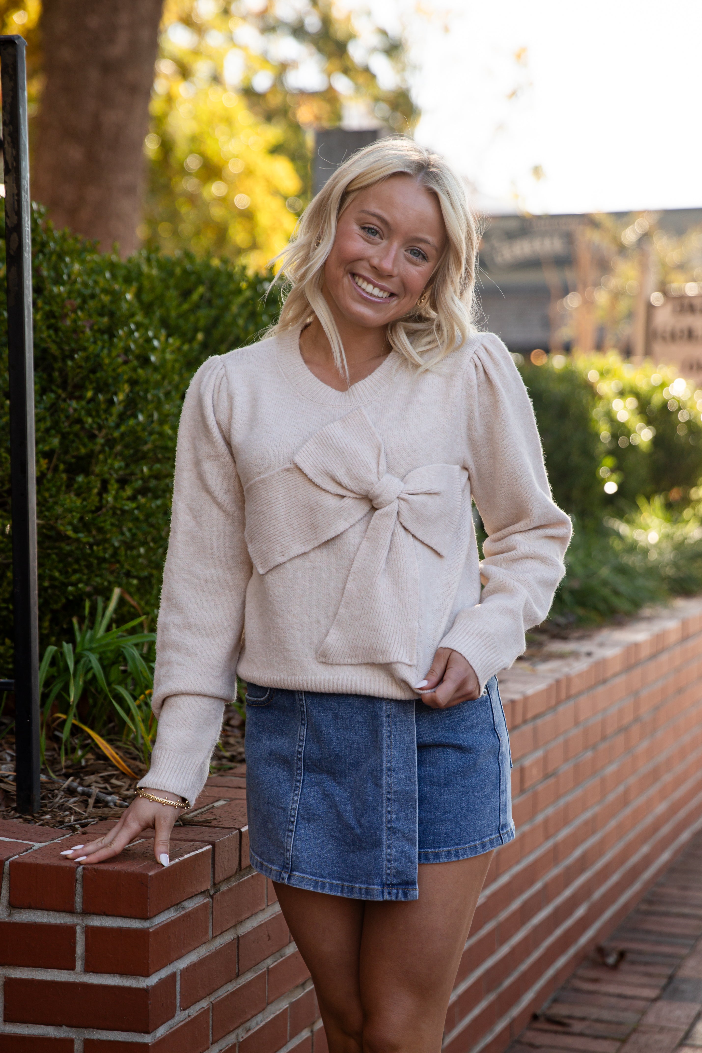 cute bow sweater