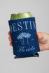 Navy blue can cooler with &