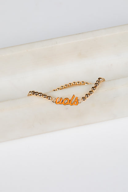 Gold bracelet with &