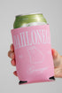 Pink can cooler with &