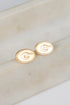 Gold earrings with &