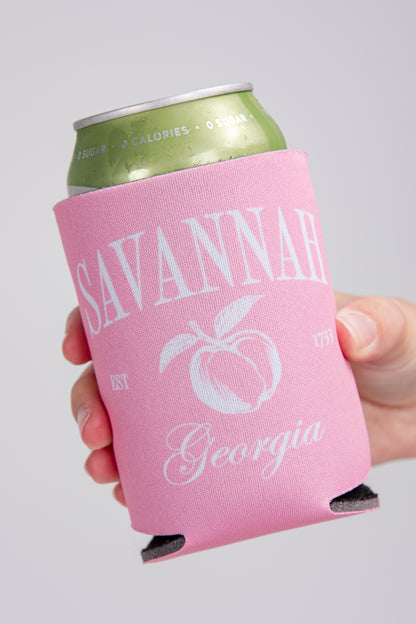 Pink can cooler with &