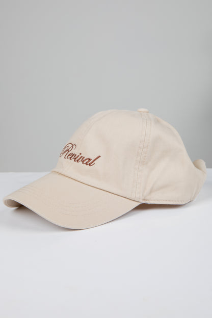 Beige cap with &