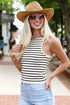 Isabella Striped Square Neck Tank