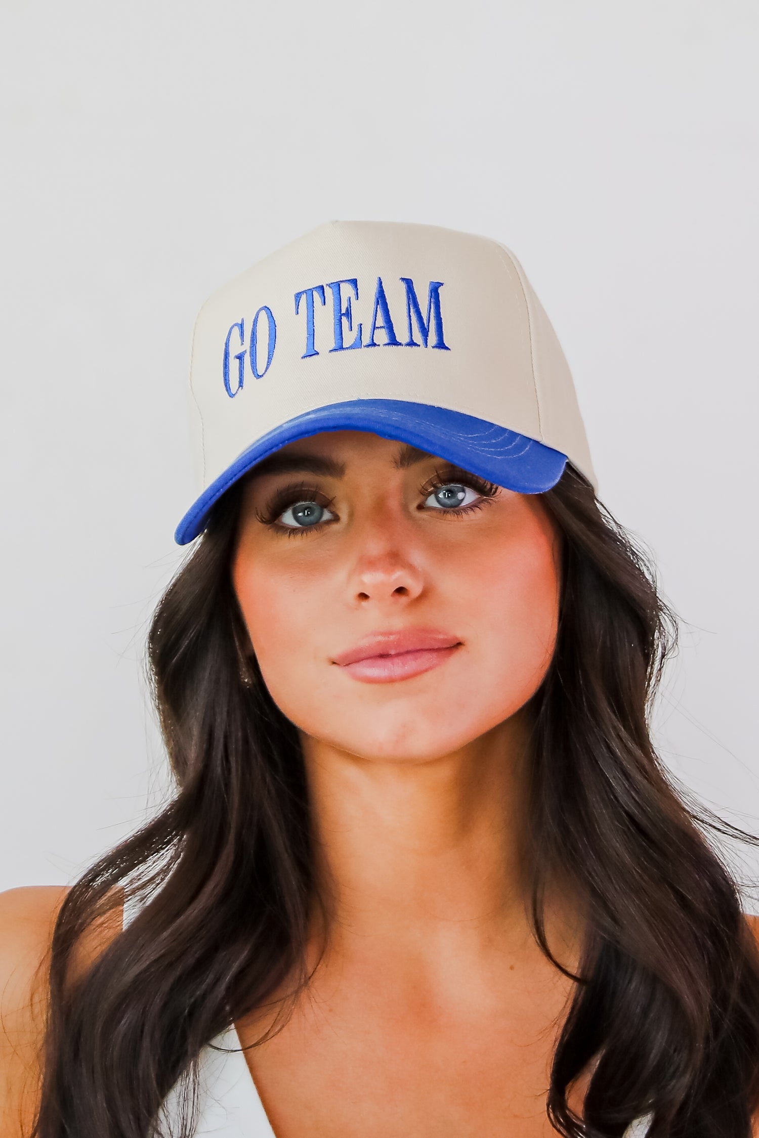 Royal Blue Go Team Color Block Embroidered Hat