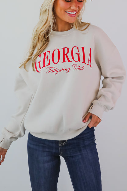 Beige Georgia Tailgating Club Sweatshirt