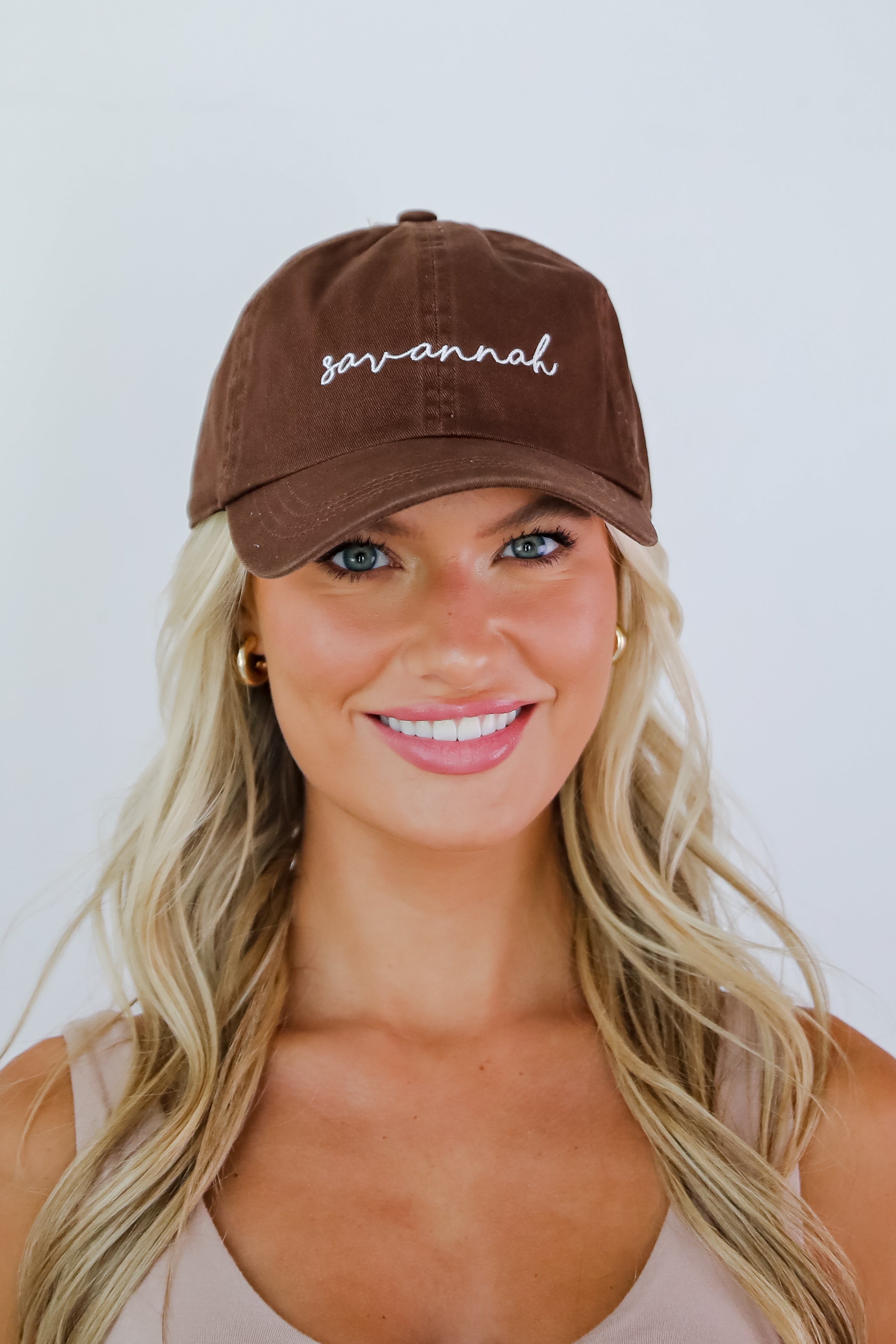 Savannah Script Embroidered Hat