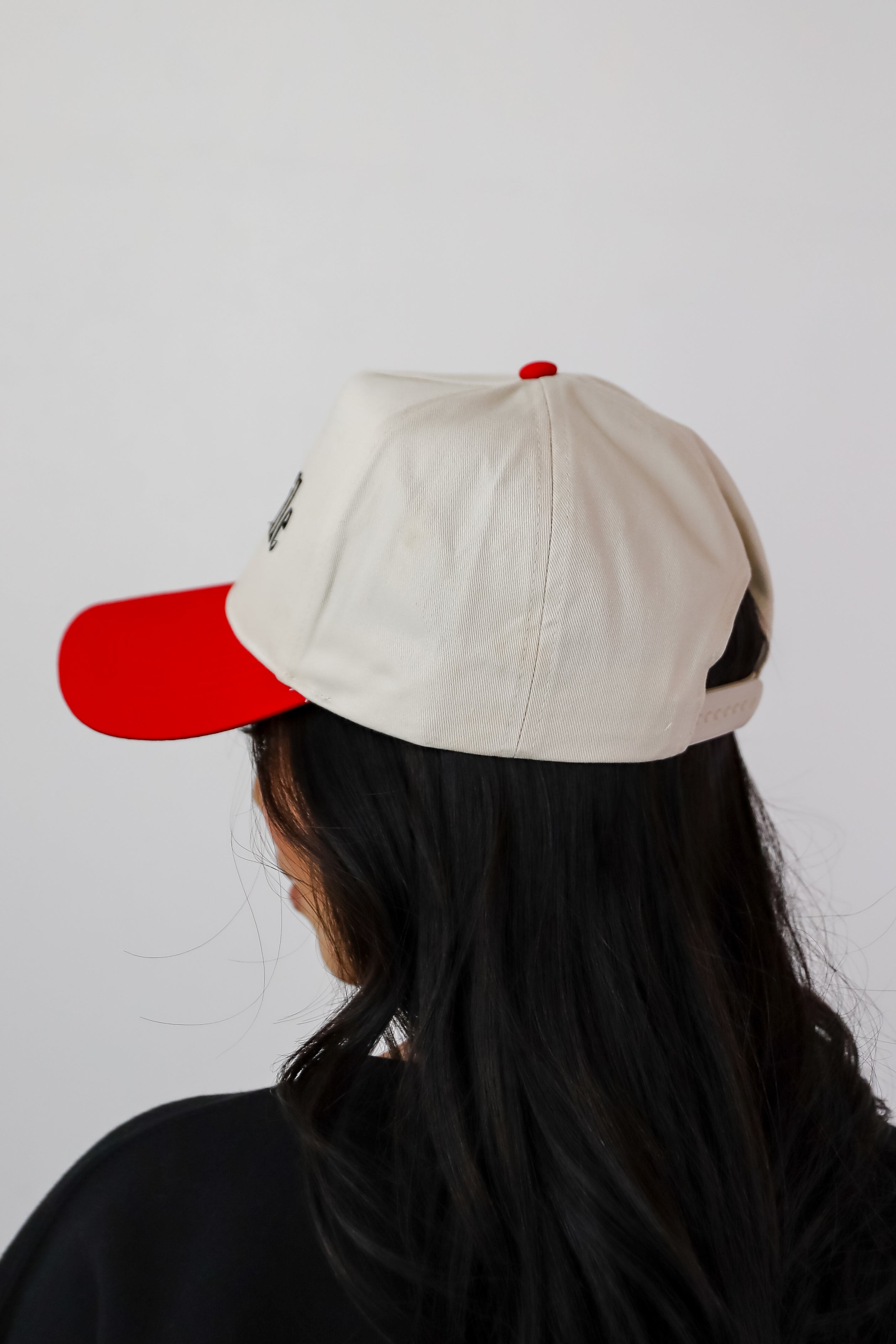 Red Gainesville Color Block Embroidered Hat