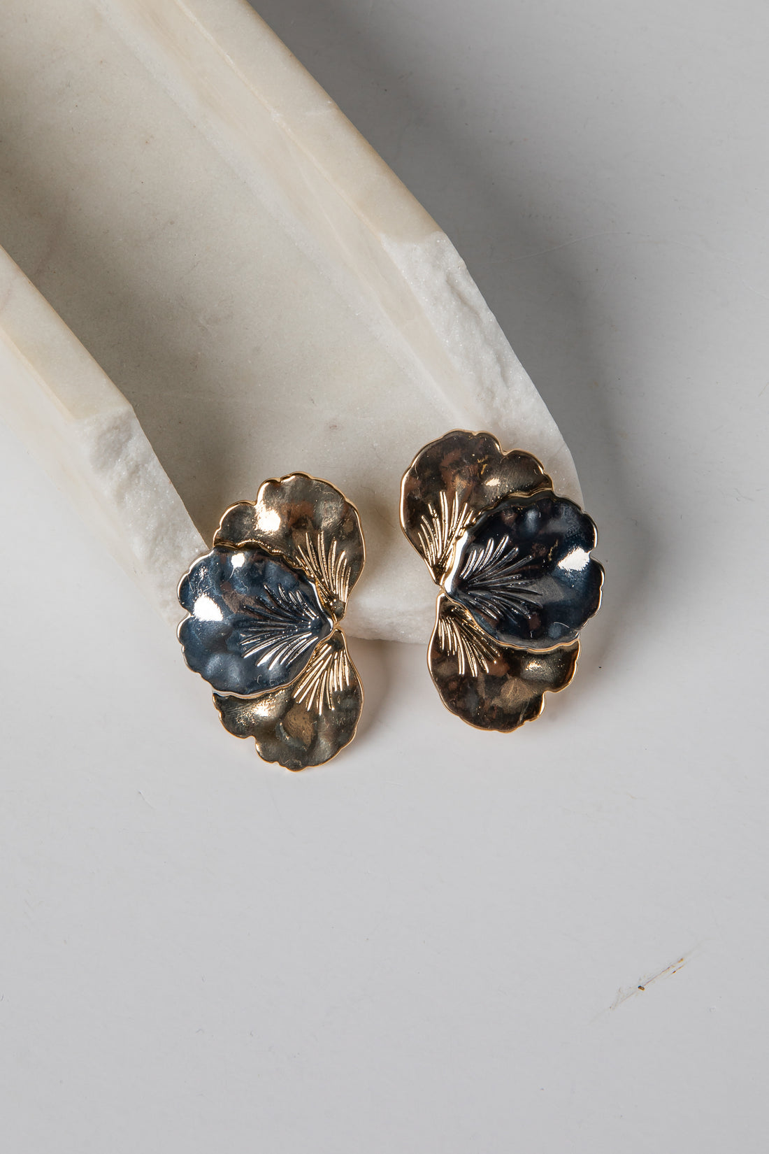 Flower Gold and Silver earring